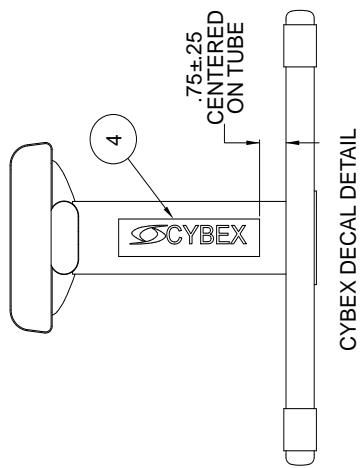 CYBEX INTERNATIONAL 16040 FLAT BENCH - PART NO. - 4