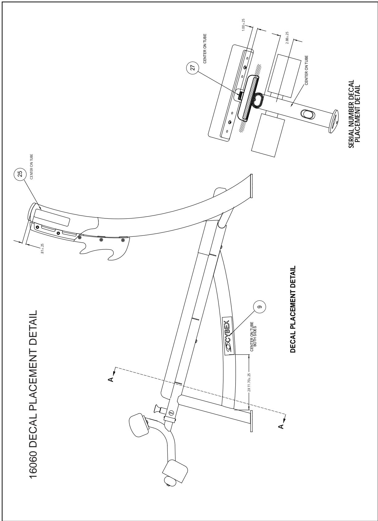 CYBEX INTERNATIONAL 16060OLYMPIC DECLINE BENCH - PART NO. - 3