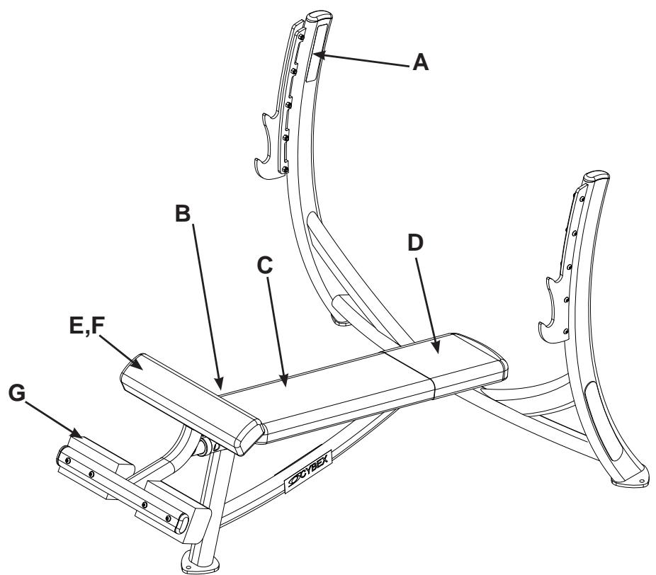 CYBEX INTERNATIONAL 16060OLYMPIC DECLINE BENCH - Free Weight Olympic Decline Press - 1