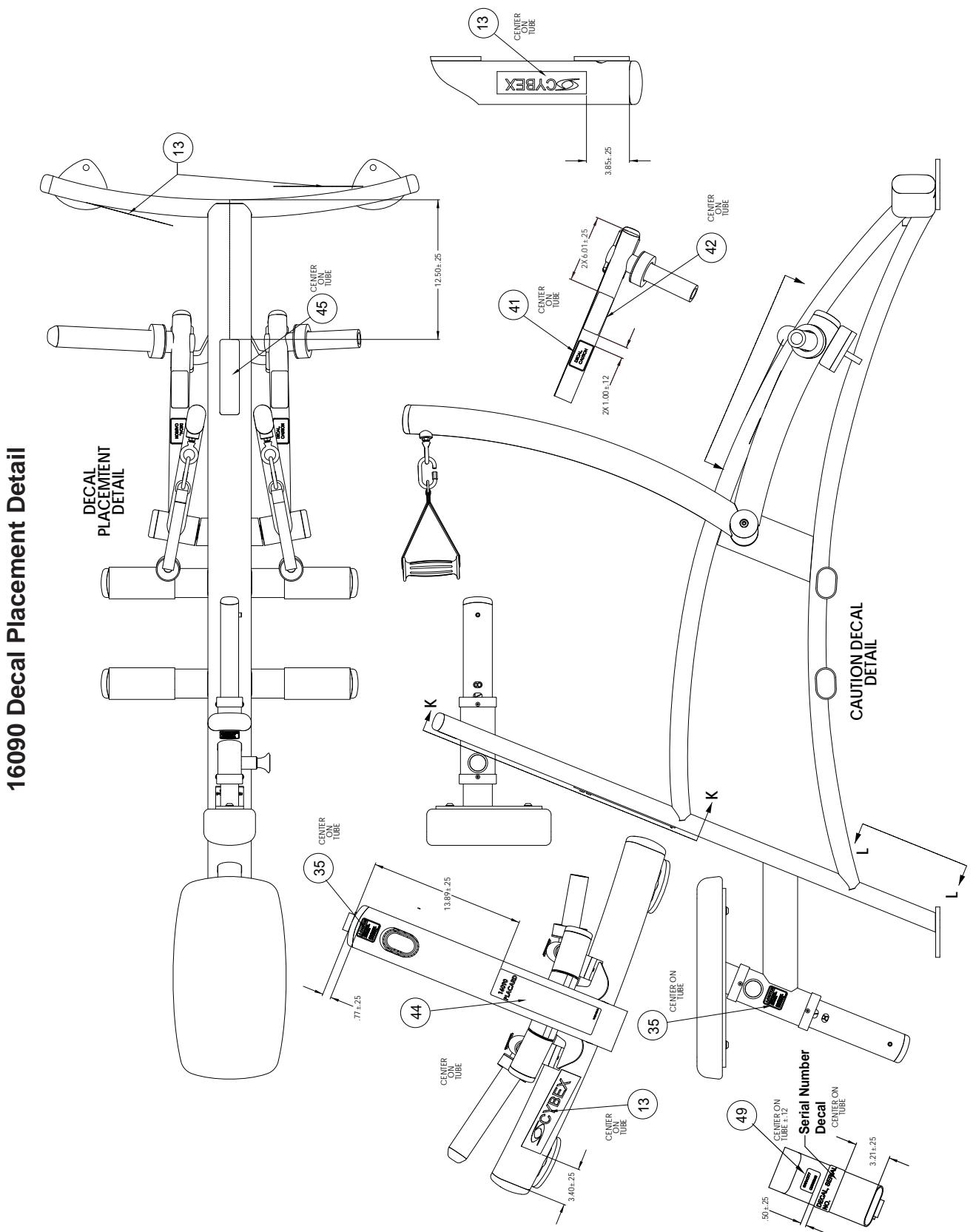 CYBEX INTERNATIONAL 16090 ROW - PART NO. - 4