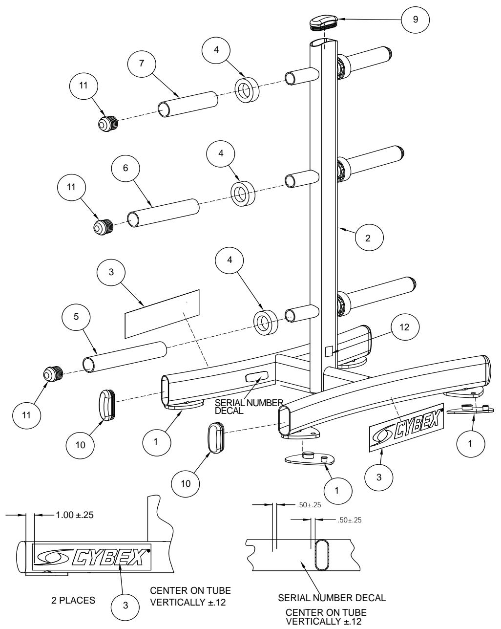 CYBEX INTERNATIONAL 16140 WEIGHT TREE - Plate Loaded Weight Tree - 3