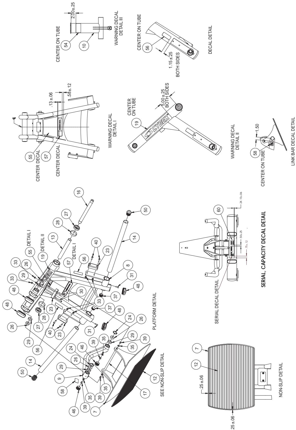 CYBEX INTERNATIONAL 16150 SQUAT PRESS - PART NO. - 3