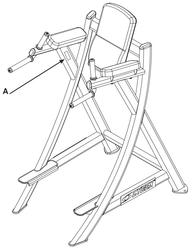 CYBEX INTERNATIONAL 16180 LEG RAISE CHAIR - WARNING - 1