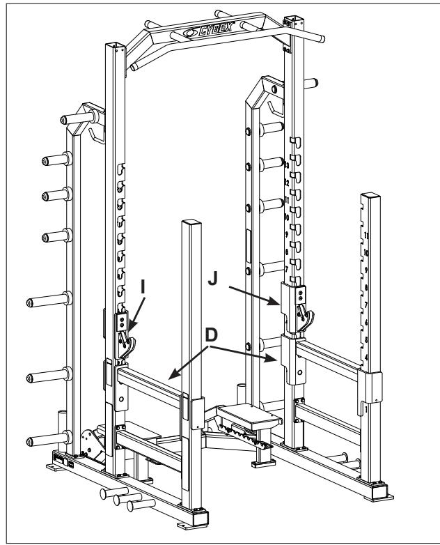 CYBEX INTERNATIONAL 19020_19030 MULTRACK - Attach Spotter Stands to Bottom Cross. - 3