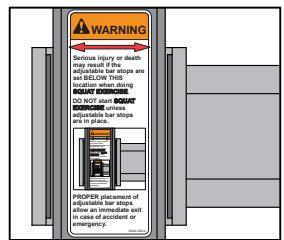 CYBEX INTERNATIONAL 19040_19050 POWERRACK - WARNING - 1