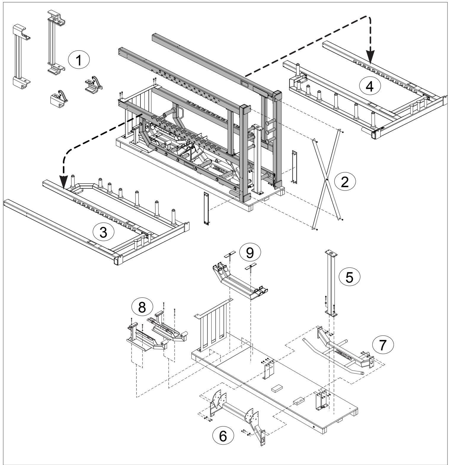 CYBEX INTERNATIONAL 19040_19050 POWERRACK - Total Weight and Size - 2
