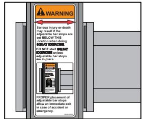 CYBEX INTERNATIONAL 19060_19070 COMBO RACK - WARNING - 1