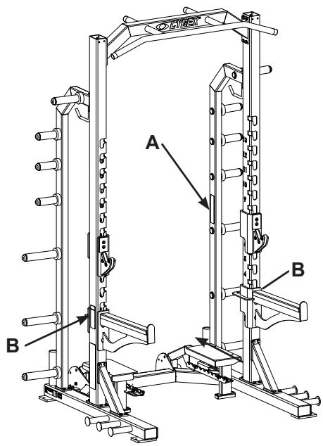 CYBEX INTERNATIONAL 19060_19070 COMBO RACK - AWARNING - 1