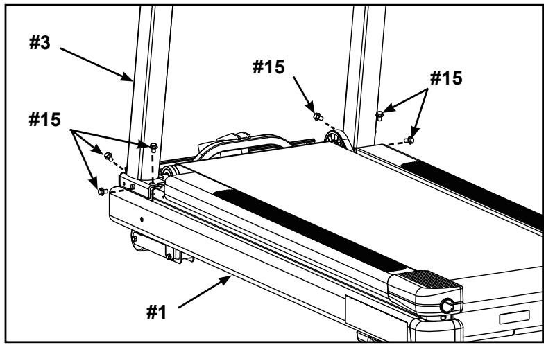 CYBEX INTERNATIONAL 425T TREADMILL - Install the upright assembly. - 2