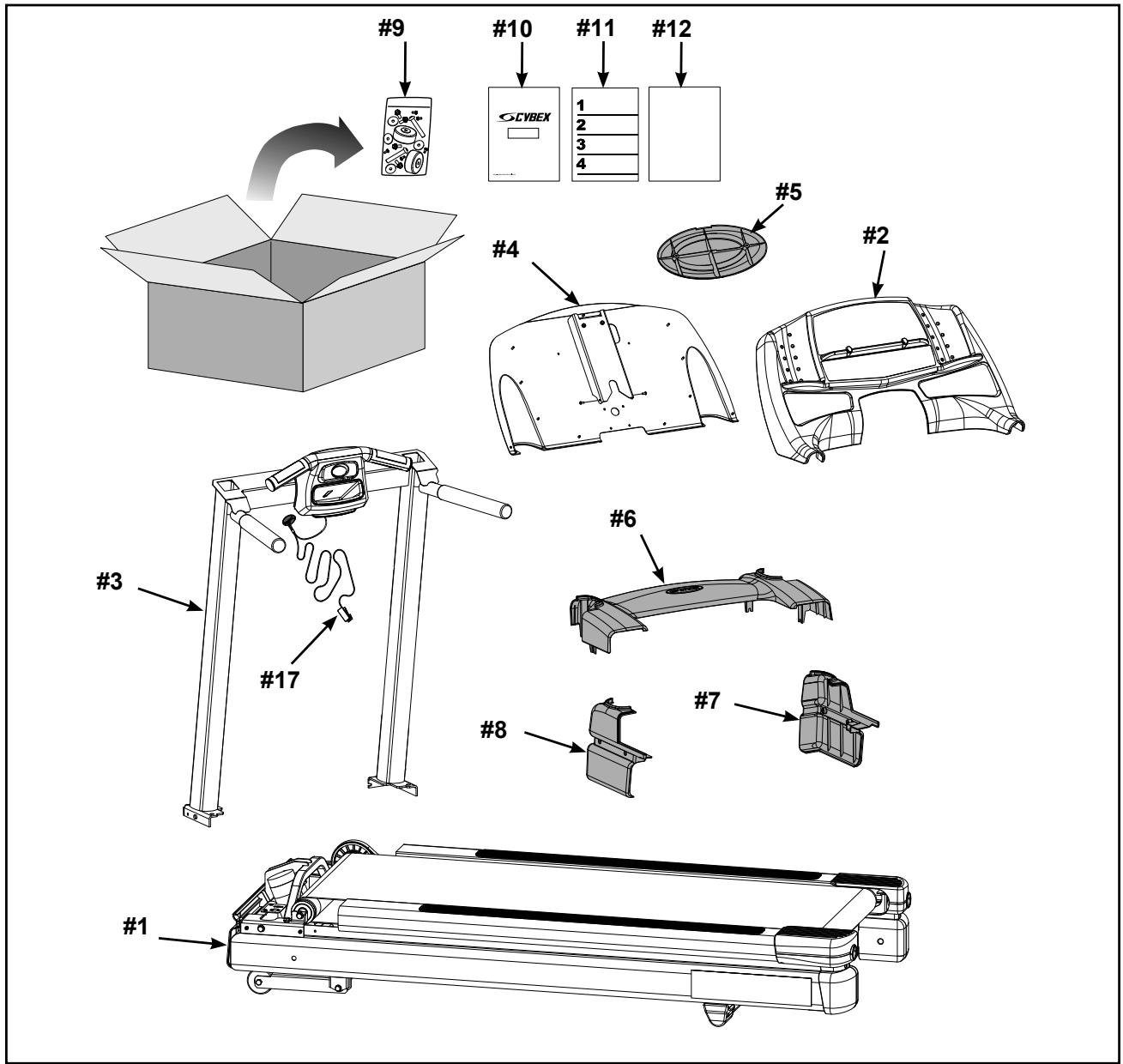 CYBEX INTERNATIONAL 425T TREADMILL - Tools Required - 1