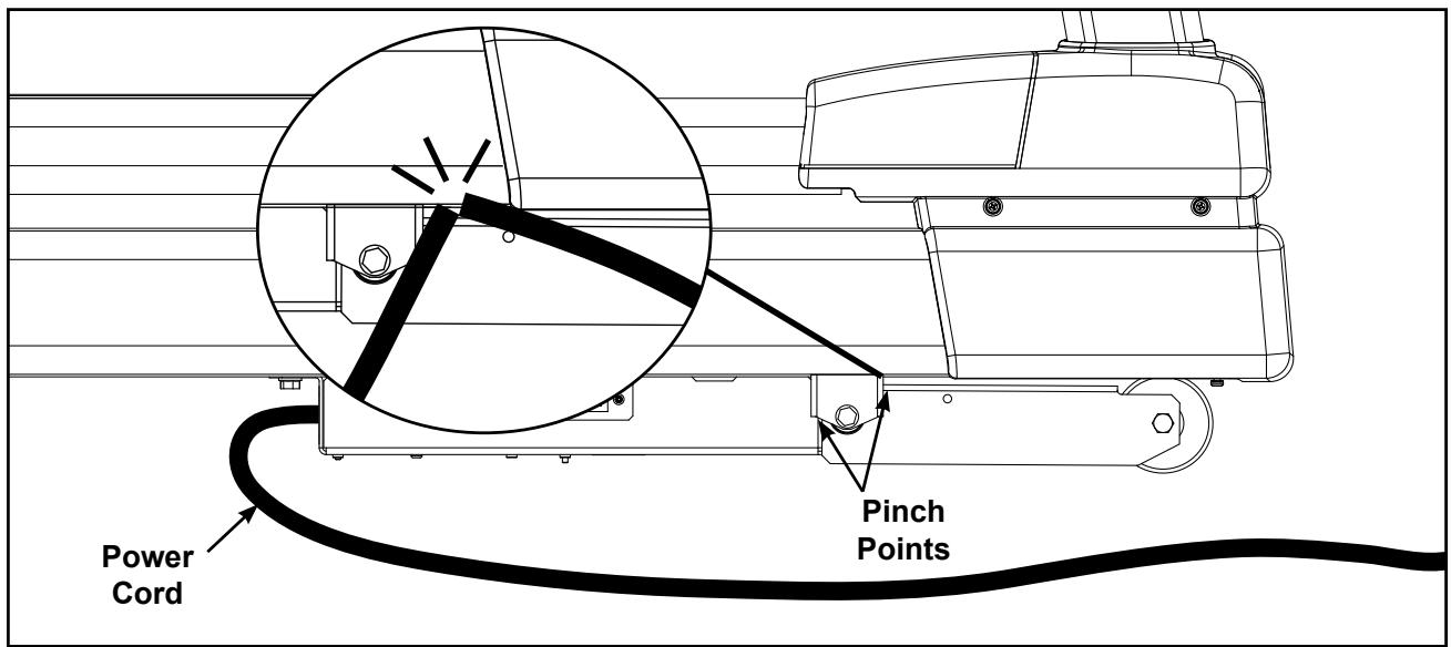 CYBEX INTERNATIONAL 425T TREADMILL - Properly route power cord. - 1