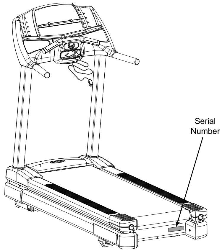 CYBEX INTERNATIONAL 425T TREADMILL - Serial Number and Voltage - 1