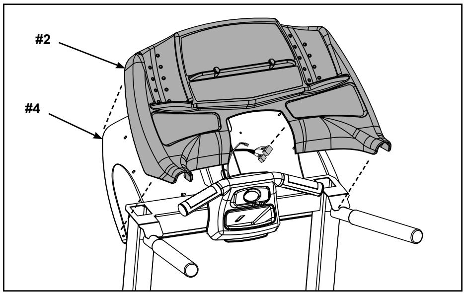 CYBEX INTERNATIONAL 425T TREADMILL - Install the console back to the upright assembly. - 3