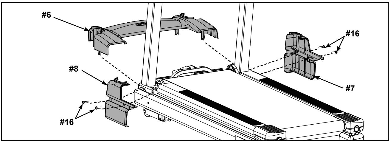 CYBEX INTERNATIONAL 445T TREADMILL - Attach the motor cover (three pieces). - 3