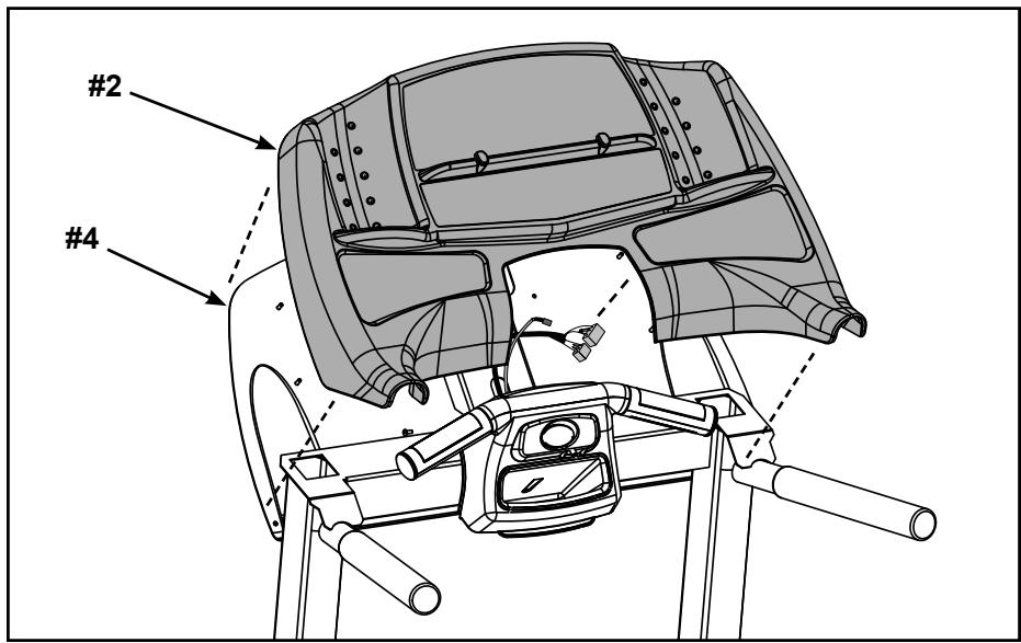 CYBEX INTERNATIONAL 445T TREADMILL - Install the console back to the upright assembly. - 3