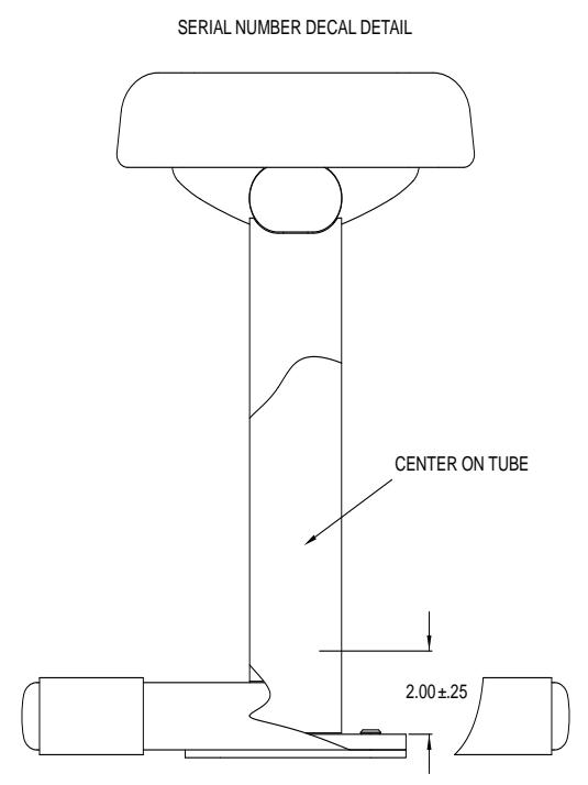 CYBEX INTERNATIONAL 8820 BENCH - DECAL PLACEMENT DETAIL - 2