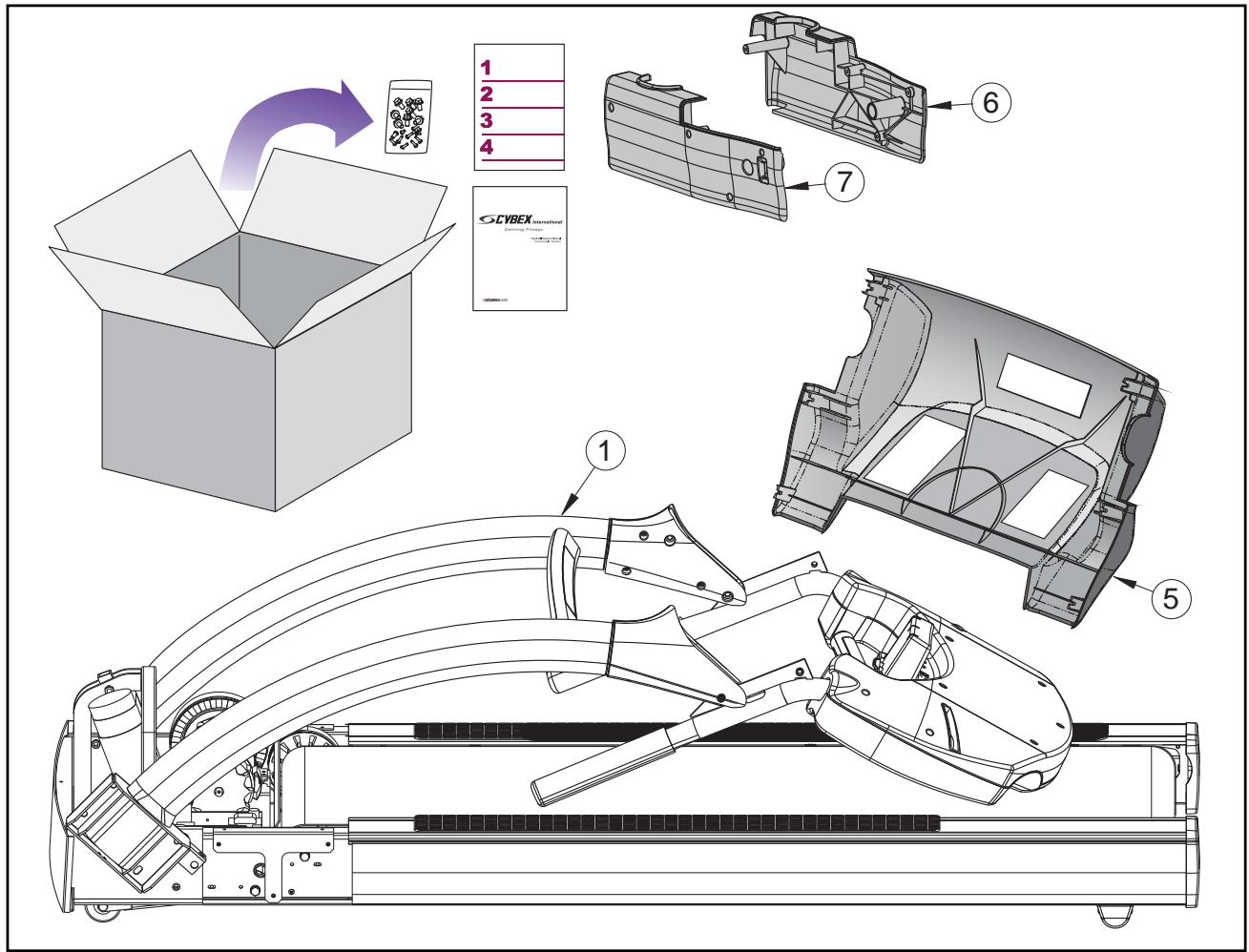 CYBEX INTERNATIONAL PRO3 (550T) TREADMILL - Item Qty Part Number Description - 1