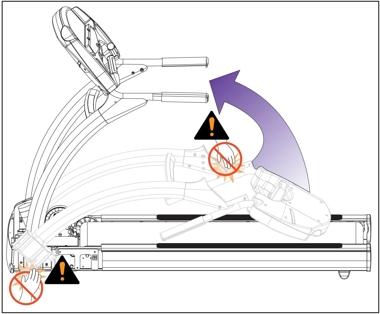 CYBEX INTERNATIONAL PRO3 (550T) TREADMILL - WARNING - 1