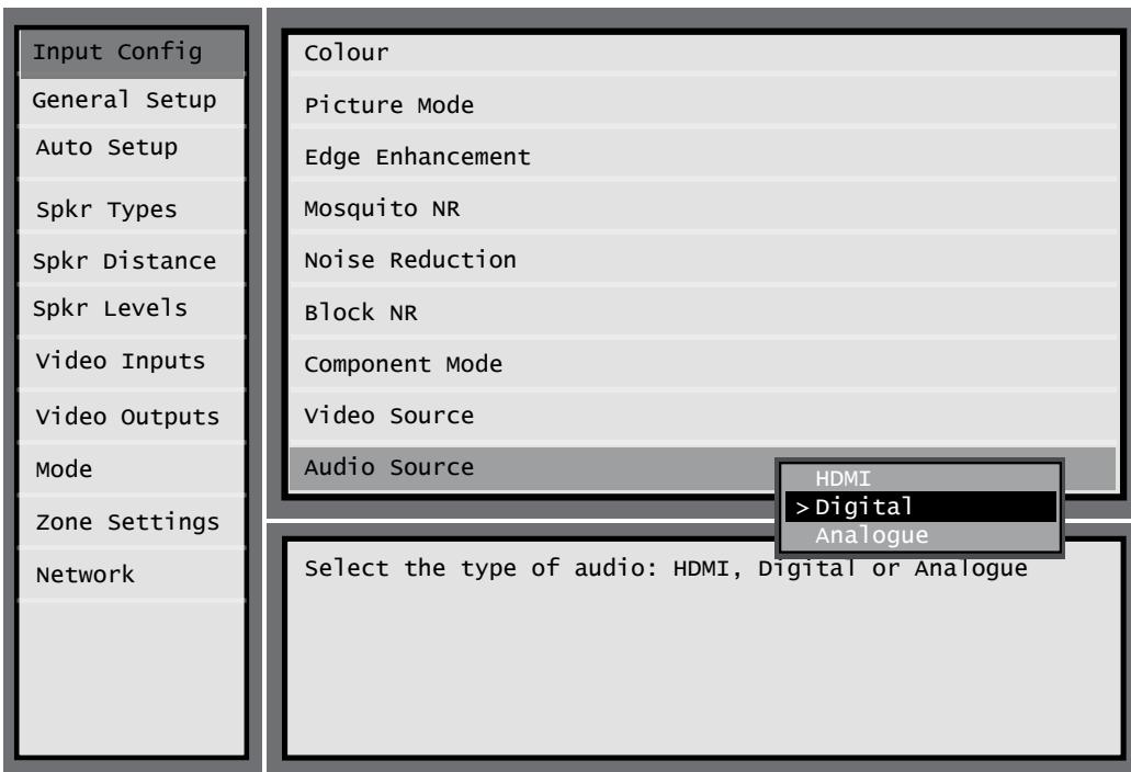ARCAM AVR500 - Selecting the audio source - 2