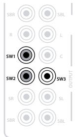 ARCAM FMJ AVR600 - Connecting subwoofoers - 1