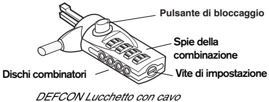 TARGUS NOTEBOOK SECURITY DEFCON - Impostazione della combinazione - 1