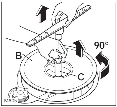 JUNO JSI4362W - To remove the large filter: - 3