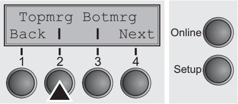 TALLYGENICOM LA550N - Setting the top margin (Topmrg) - 1