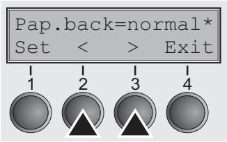 TALLYGENICOM LA550N - Settings for paper with dark back (Pap.back) - 3