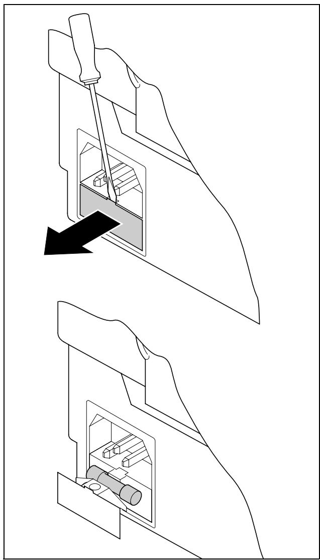 TALLYGENICOM LA550N - Replacing the fuse - 1