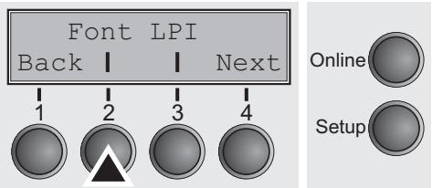 TALLYGENICOM LA550N - Selecting font (Font) - 1