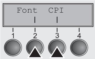 TALLYGENICOM LA550N - Selecting character density and font temporarily - 3