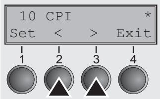 TALLYGENICOM LA550N - Selecting character density and font temporarily - 5