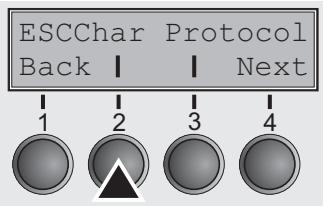 TALLYGENICOM LA550N - Selecting start signal for escape sequence (ESC-Char) - 1