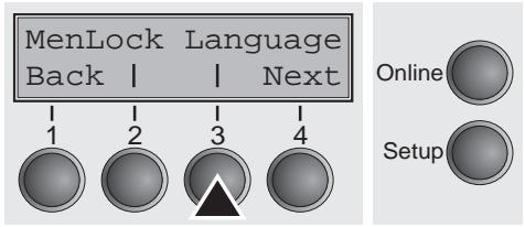 TALLYGENICOM LA550N - Selecting the LC display language - 5