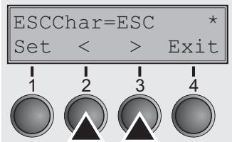 TALLYGENICOM LA550N - Selecting start signal for escape sequence (ESC-Char) - 3
