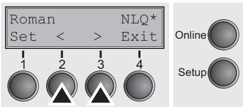 TALLYGENICOM LA550W - Selecting font (Font) - 2