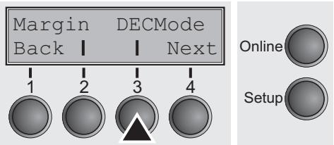 TALLYGENICOM LA650 PLUS - Setting the DEC Mode (DECMode) - 1