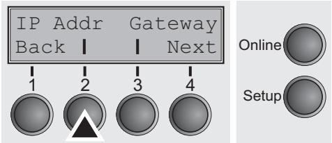 TALLYGENICOM LA650 PLUS - Setting IP address (IP Addr) - 1