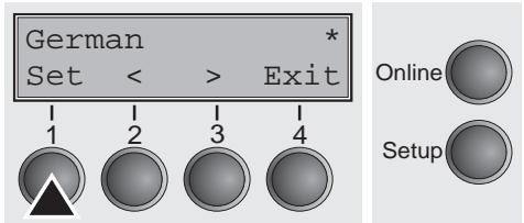 TALLYGENICOM LA650 PLUS - Selecting the LC display language - 6