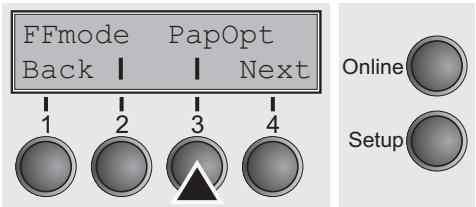 TALLYGENICOM LA650 PLUS - Setting and activating options (PapOpt) - 1