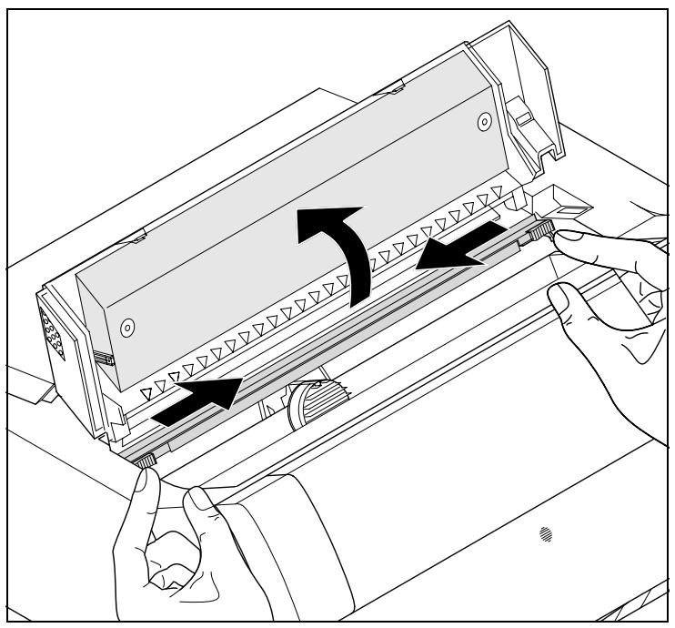 TALLYGENICOM LA650 PLUS - Installing the ribbon cassette the first time - 6