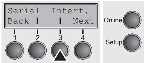 TALLYGENICOM LA650 PLUS - Selecting interface (Interf.) - 1