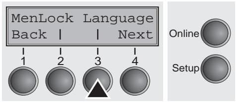 TALLYGENICOM LA650 PLUS - Selecting the LC display language - 4