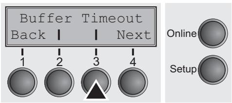 TALLYGENICOM LA800 PLUS - Selecting interface timeout (Timeout) - 1