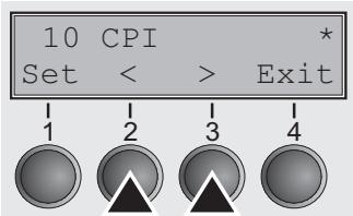 TALLYGENICOM LA800 PLUS - Selecting character density and font (temporarily) - 5