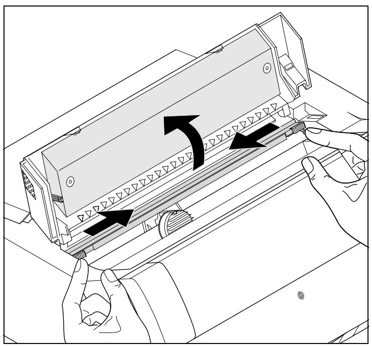 TALLYGENICOM LA800 PLUS - Installing the ribbon cassette the first time - 6