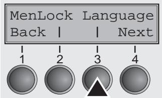 TALLYGENICOM LA800 PLUS - Selecting the LC display language - 8