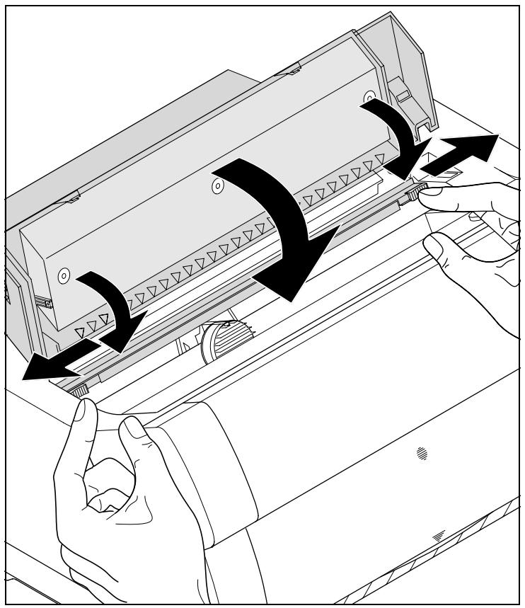 TALLYGENICOM LA800 PLUS - Installing the ribbon cassette the first time - 14