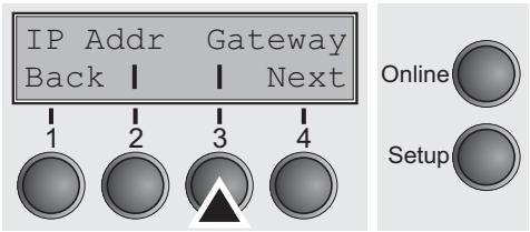 TALLYGENICOM LA800 PLUS - Setting Gateway address (Gateway) - 1