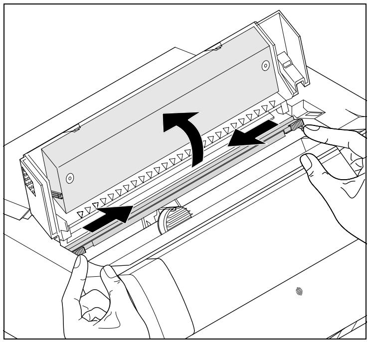 TALLYGENICOM LA800 PLUS - Changing the ribbon cassette - 5